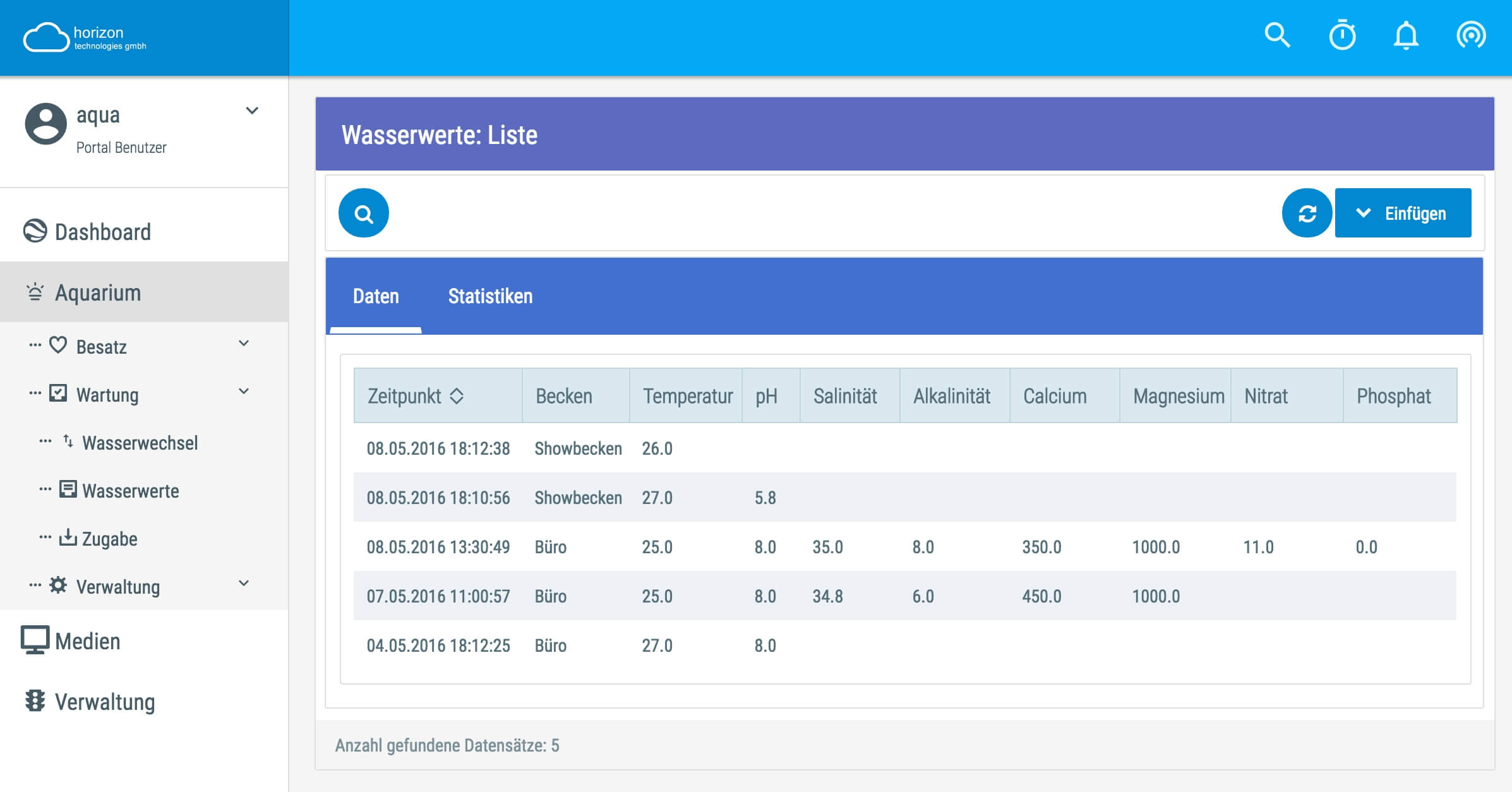 Horizon DataStore Aqua Screenshot