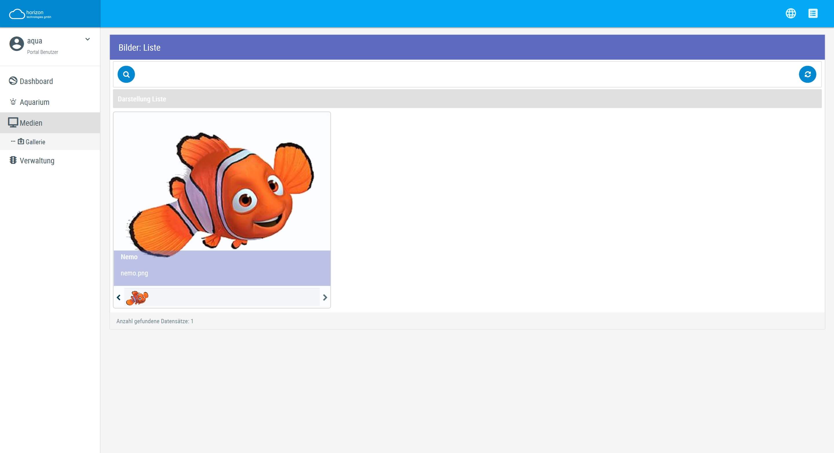 Screenshot Aquarium Resourcen Gallery
